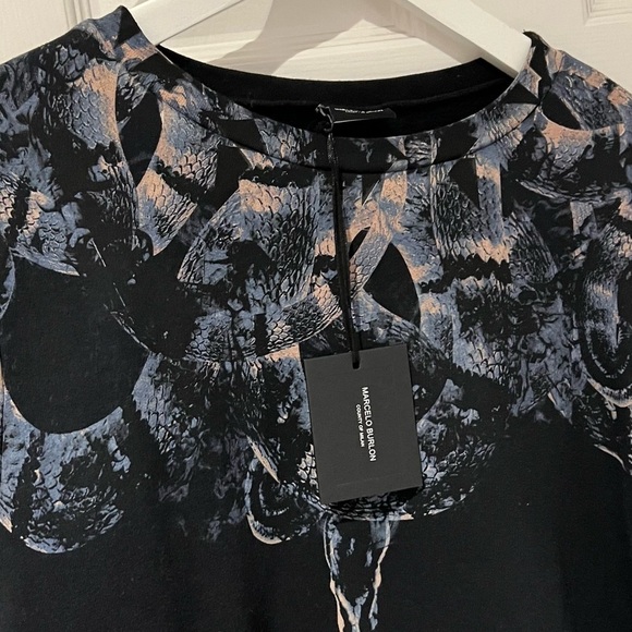 NWT Marcelo Burlon Snake Crew Swearshirt XXS Oversized - Picture 5 of 12